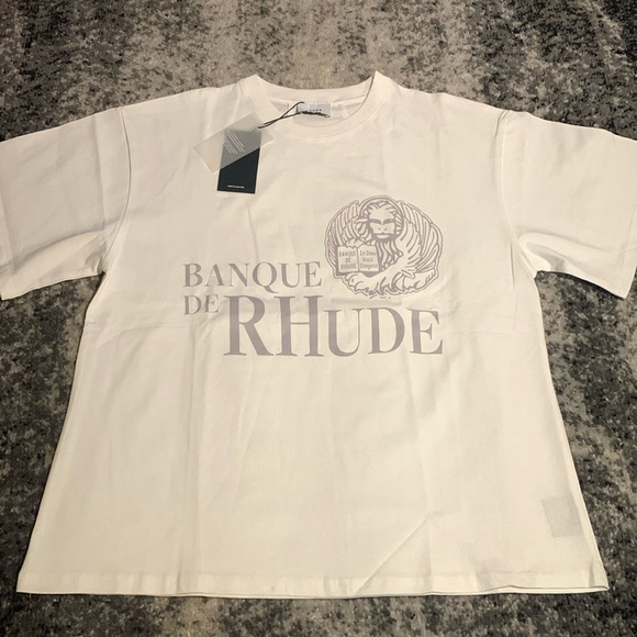 Rhude Other - Rhude Banque de Rhude White T-Shirt Men’s Size Large